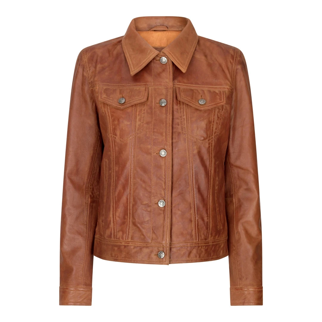 Vintage Leather Biker Jacket: 80s Chic Reimagined, Classic Retro Style, Real Leather Perfection.