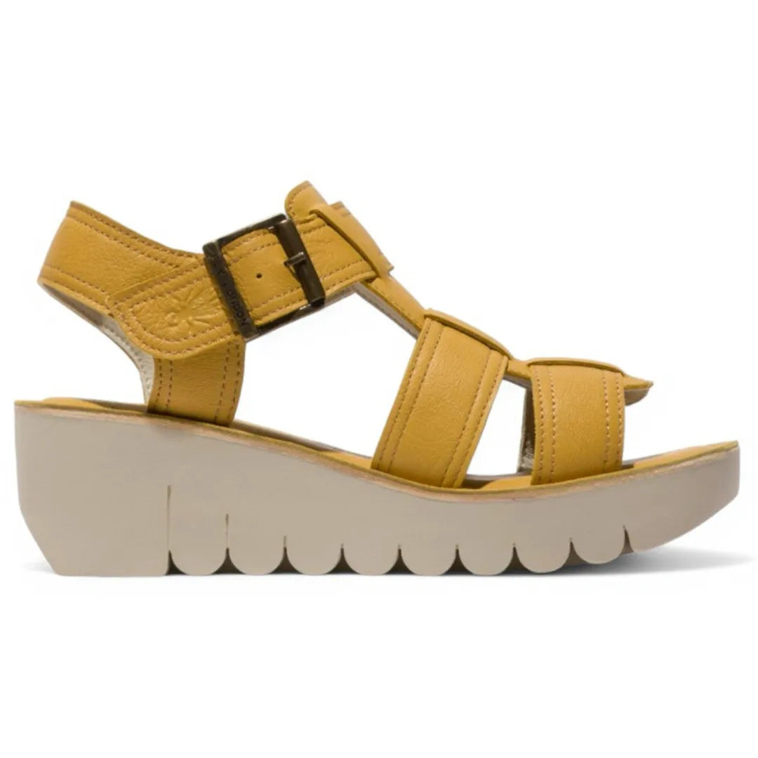 Sleek & Chic: YUDD236FLY Leather Wedge Sandals for the Modern Woman – Step into Style